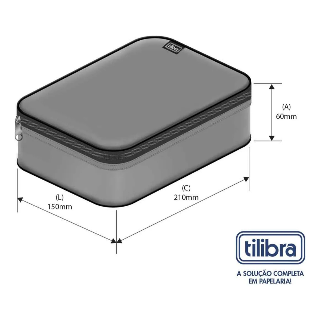 Estojo Box Happy Azul - Tilibra - Imagem 4