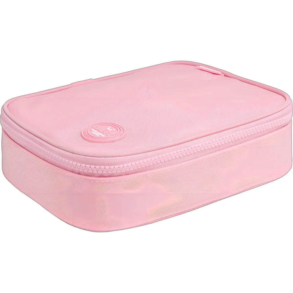 estojo Tilibra rosa - Estojo Escolar Box Tilibra Rosa Academie