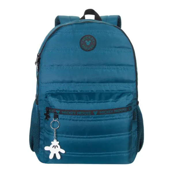 Mochila Juvenil Mickey Matelassê Azul