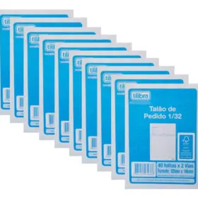 TalĂŁo De Pedido Pequeno 1/32 40 Fls 2 Vias Tilibra C/ 10 Bls