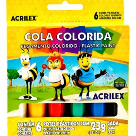Cola Colorida 6 Cores Acrilex 23g