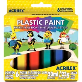 Tinta Pva Plástica 6 Cores Acrilex 20ml