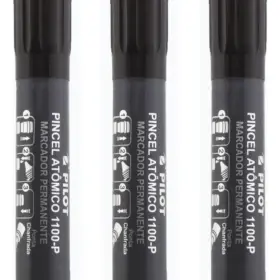 Marcador Pincel Atômico Canetão 1100-p Pilot Com 3 Unidades