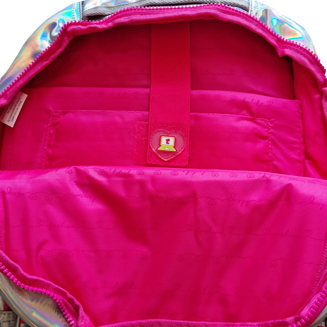 Mochila de Costas Holográfica Rosa Luluca - Imagem 5
