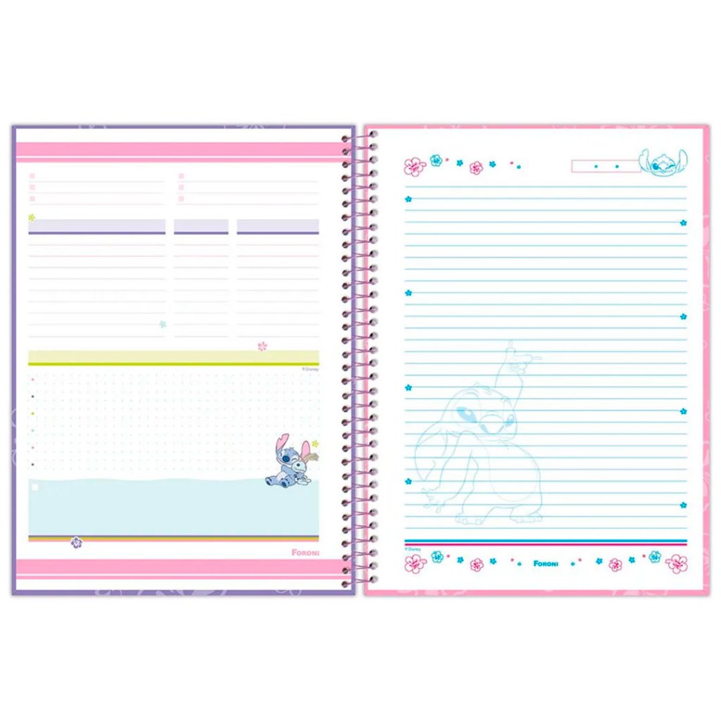 Caderno Stitch 10 Matérias 160 Folhas Foroni - Imagem 6